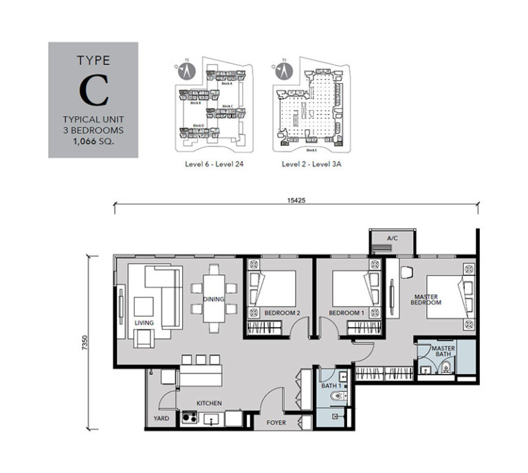 FloorPlanCantaraResidencesTypeC1066 sq.ft. New