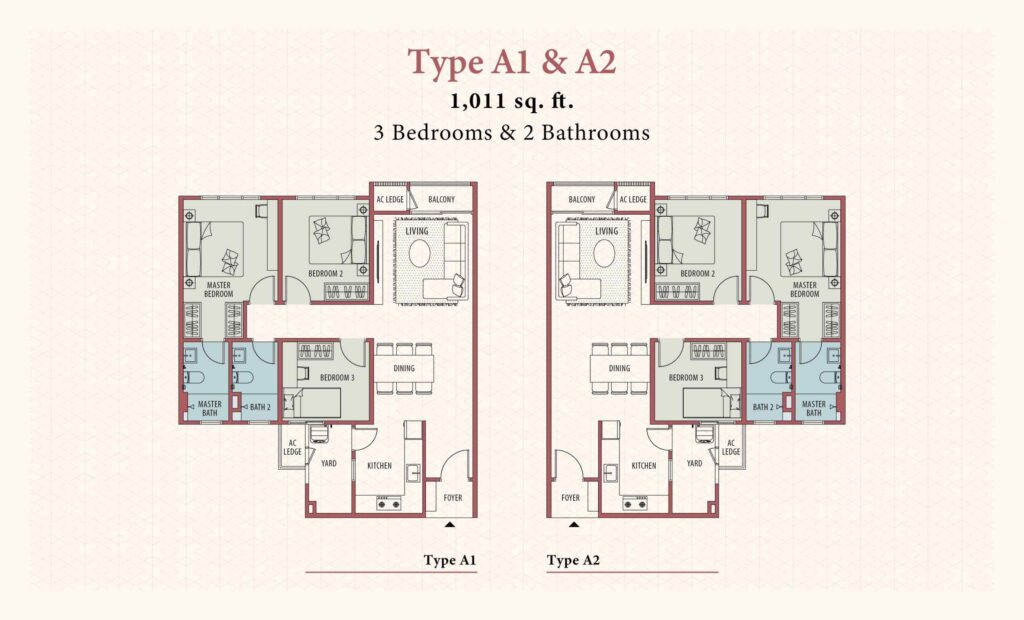 Arinna 3 bedrooms & 2 bathrooms unit