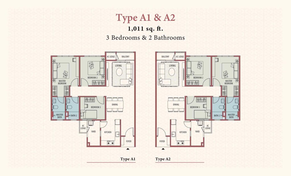 Arinna 3 bedrooms & 2 bathrooms unit