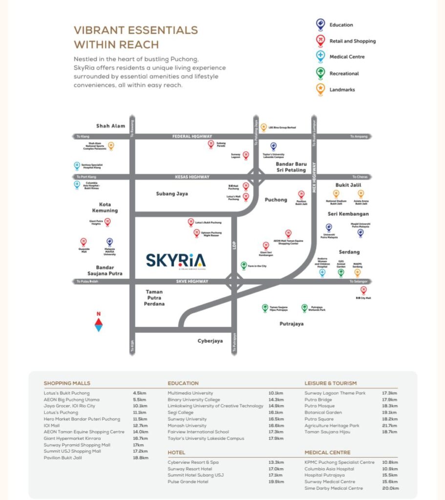 SkyRia is situated at Puchong, Selangor